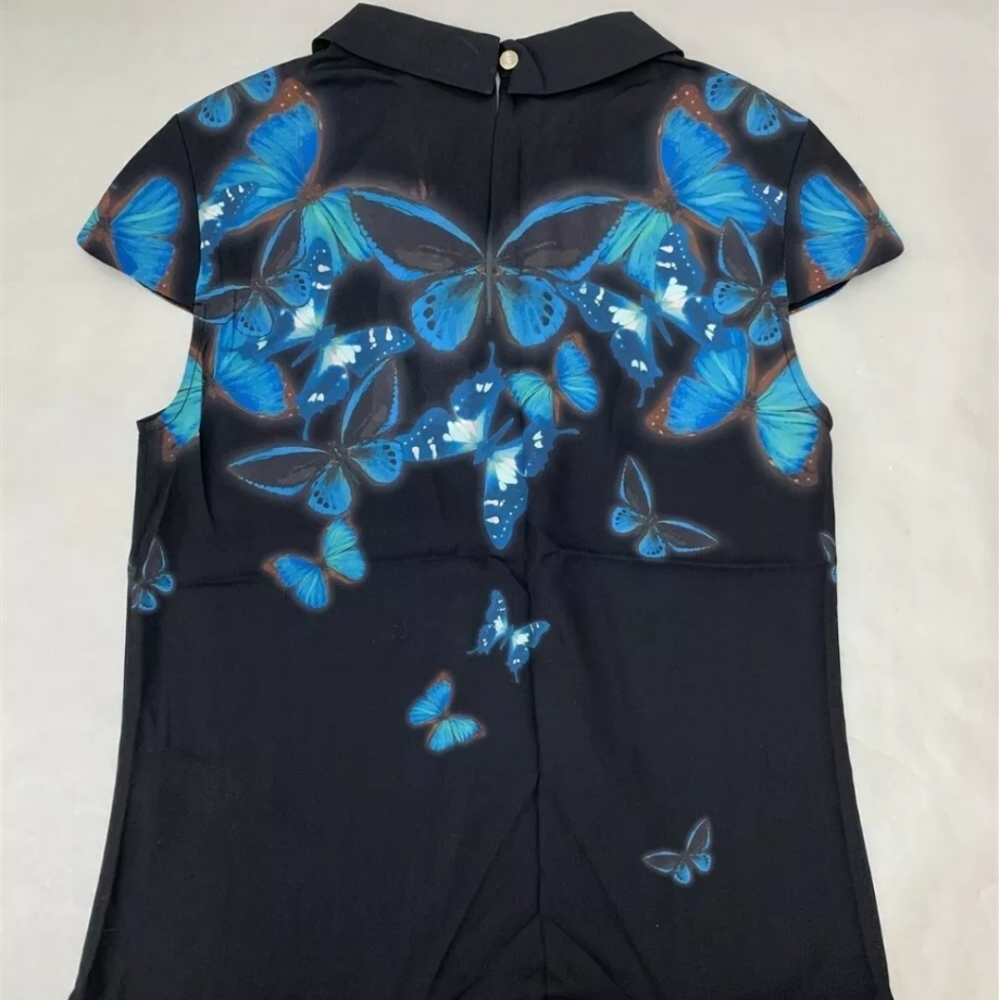 Ted Baker Nealie Scattered Butterfly Collar Top - Picture 2 of 7
